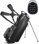14 Way Golf Stand Bag, Full Length Dividers PU Leather