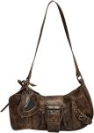 GORGLITTER Women's Y2k Shoulder Bag Buckle Western