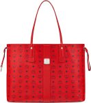 MCM Liz Large Reversible Shopper Tote Purse, Candy Red