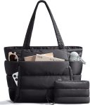 Bagstellar Puffer Tote Bag for Women, Lightweight Puffy
