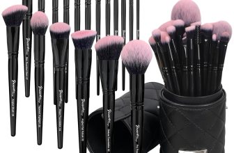 Bueart Design 18Pcs Pro Deluxe Fuchsia Pink Black