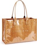 KALIDI PVC Tote Bag Women’s Kraft Paper Work Handbags