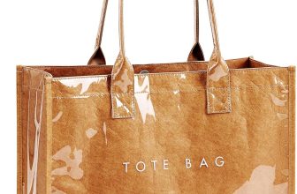 KALIDI PVC Tote Bag Women’s Kraft Paper Work Handbags