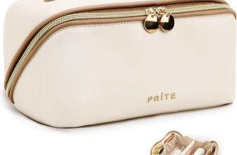 Prite Makeup Bag for Women Travel Waterproof Vegan