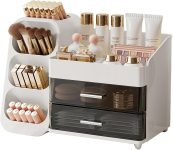 Makeup Organizer for Vanity with Brush Holder, Large