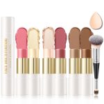 IONSGAKO 6 Colors Cream Contour Stick Makeup Kit,