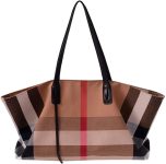 Designer Inspired Plaid Tote Bag for Women, Canvas Work