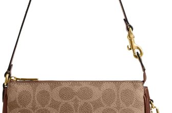 COACH Women's Natural Grain Leather Plaza Bag 18