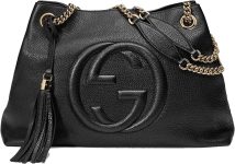 Gucci Soho Medium Black Double Leather Chain Shoulder