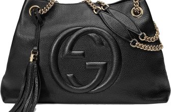 Gucci Soho Medium Black Double Leather Chain Shoulder