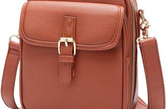 hoehew Crossbody Leather Bag for Women, Multi-Slot