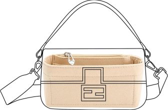 Lckaey Felt purse organizer for FENDI baguette bag