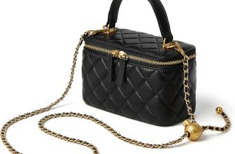 DORIS&JACKY Small Quilted Box Crossbody Purse For