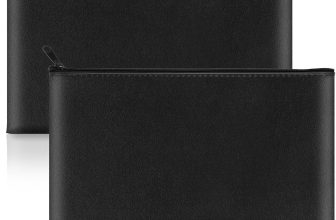 2 Pack Money Bags with Zipper, 11x6.1 Inch PU Leather