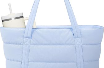 Narwey Puffer Tote Bag for Women Girl, Puffy Work Tote