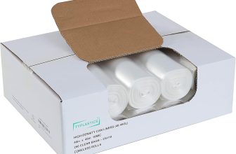 TYPLASTICS 40-45 Gallon Clear Trash Can Liners - 40" x