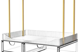 SNSLXH 4 Drawers Makeup Organizer - 4 Tier Makeup