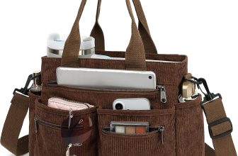 Corduroy Tote Bag for Women, Large Crossbody Messenger