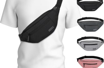 MAXTOP Large Crossbody Fanny Pack with 4-Zipper