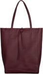 Italian Calf Leather Tote for Women with Zipper, Inner