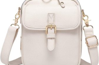 hoehew Crossbody Leather Bag for Women, Multi-Slot