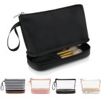 Ethereal Small Makeup Bag, 2 Layers Travel Makeup Bag