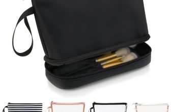 Ethereal Small Makeup Bag, 2 Layers Travel Makeup Bag