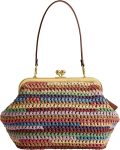 COACH Kisslock Frame Bag 27 in Straw