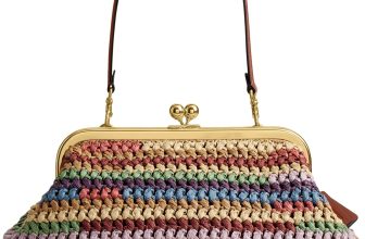 COACH Kisslock Frame Bag 27 in Straw