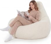 COSTWAY Bean Bag Chair for Adults & Kids, Corduroy Bean