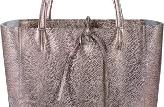 Italian Metallic Calf Leather Tote Bag for Women with