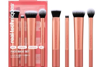 Real Techniques 4 Piece Face Base Makeup Brush Set, For