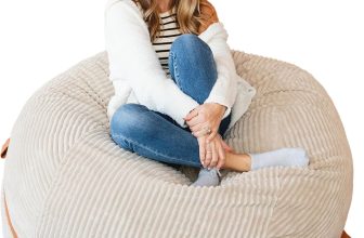 Big Joe Fuf 5Ft Oversized Foam Bean Bag Chair with