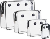 4 packs Clear Pouches for Bogg Bag Accessories Clear