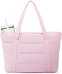 Narwey Puffer Tote Bag for Women Girl, Puffy Work Tote