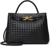 Woven Tote Bag Womens Purse: Vegan Leather Shoulder
