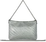 Italian Genuine Metallic Suede Crossbody Bag for Women
