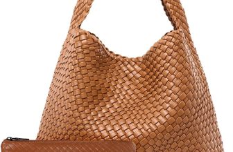 MELOLILA Large Woven Tote Bag for Women Weave Purse