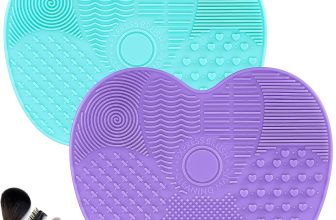 2 Pcs Silicone Make Up Brush Cleaning Mat, Makeup Brush