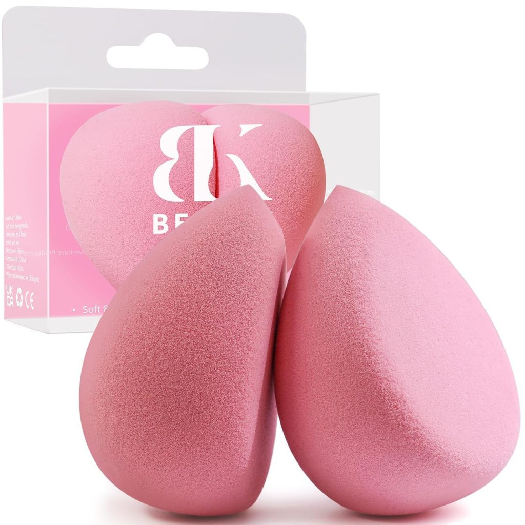 BEAKEY Flat Duo Patented Makeup Sponge Set of 2, Latex