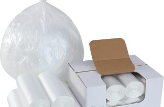 TYPLASTICS 55 Gallon Clear Trash Can Liners - 36" x 60"