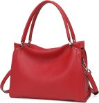 KOGTLA Medium Genuine Leather Tote Handbags for Women,