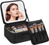 Chomeiu Makeup Bag with LED Mirror, Travel Makeup Case