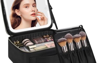 Chomeiu Makeup Bag with LED Mirror, Travel Makeup Case