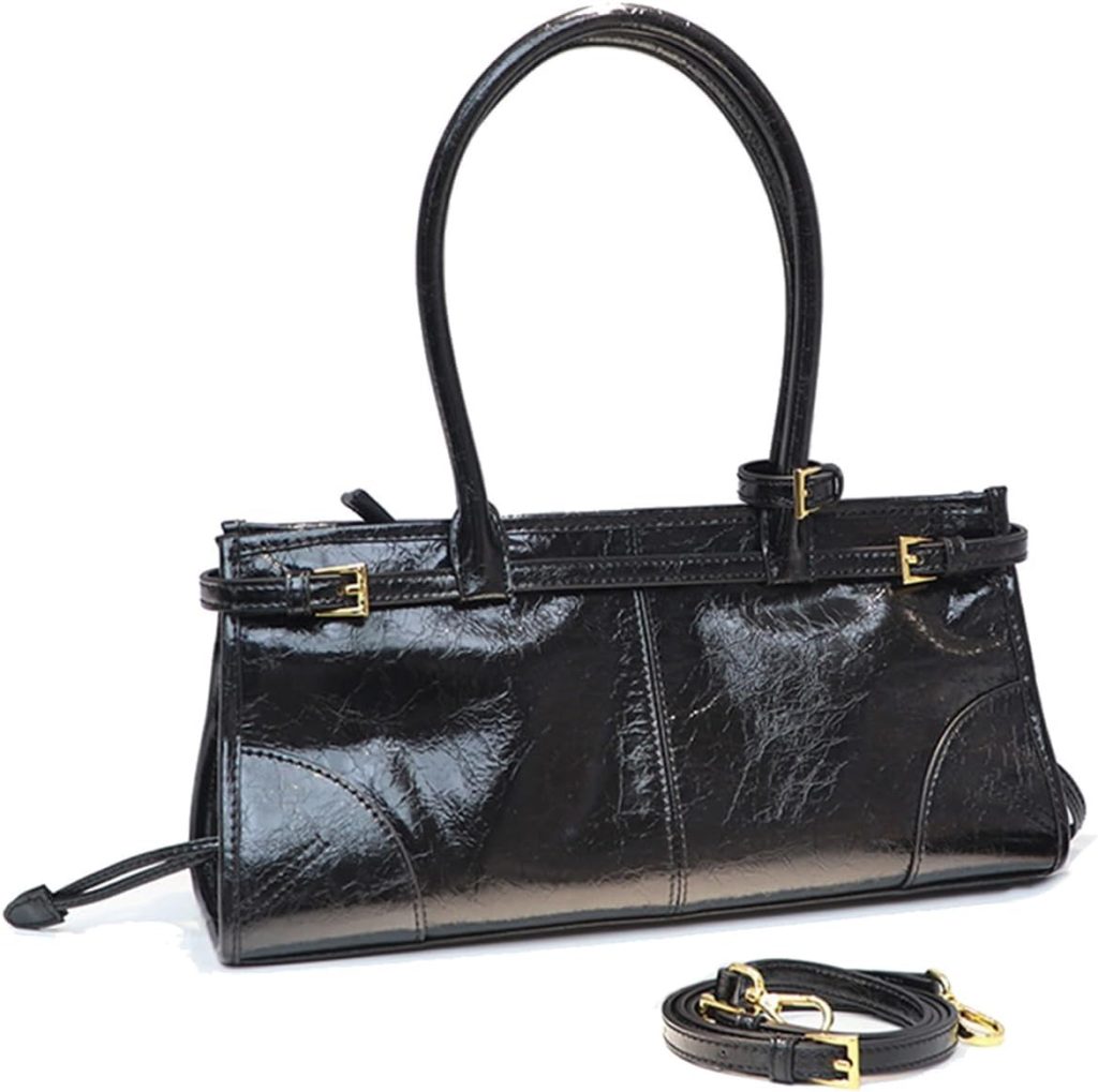 Women’s Shoulder Bag – Structured, Soft Faux Leather