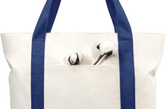 TOPDesign 1-Pack Canvas Tote Bag with an External
