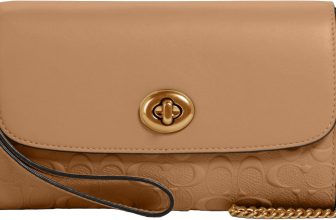 COACH womens Chain Crossbody in Signature Canvas