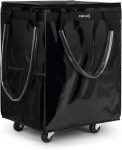 (Large, Black) Reusable Grocery Bag on 5 Wheels,