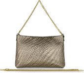 Italian Genuine Metallic Suede Crossbody Bag for Women