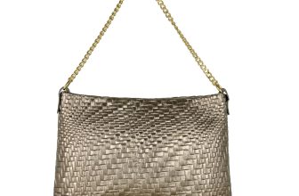 Italian Genuine Metallic Suede Crossbody Bag for Women